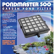 PONDMASTER PM500 Fltr use w/pumps up to 500GPH, remvble fltr media, in pond use. 02205